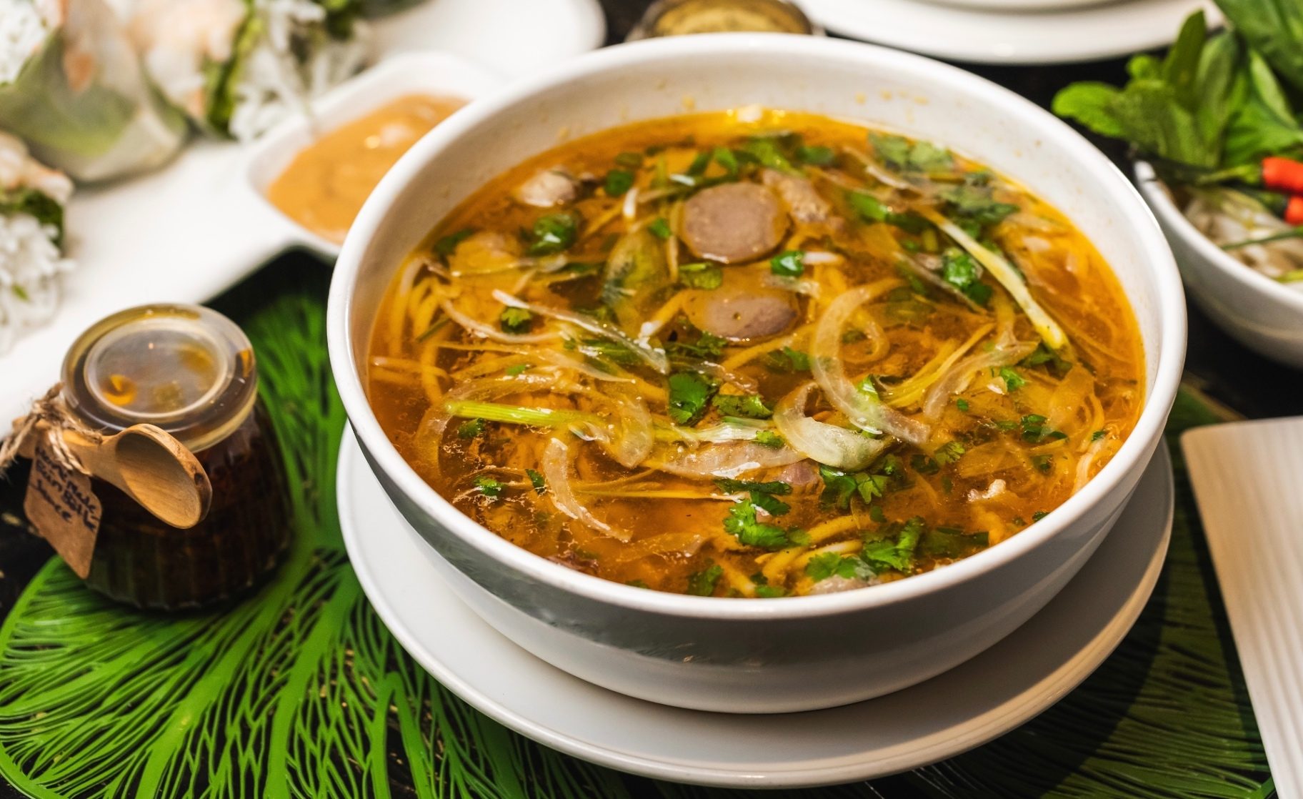 Bun Bo Hue (GFO) - Spicy Vietnamese Beef Noodle Soup (GFO).