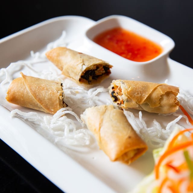 Homemade Crispy Pork Spring Roll.